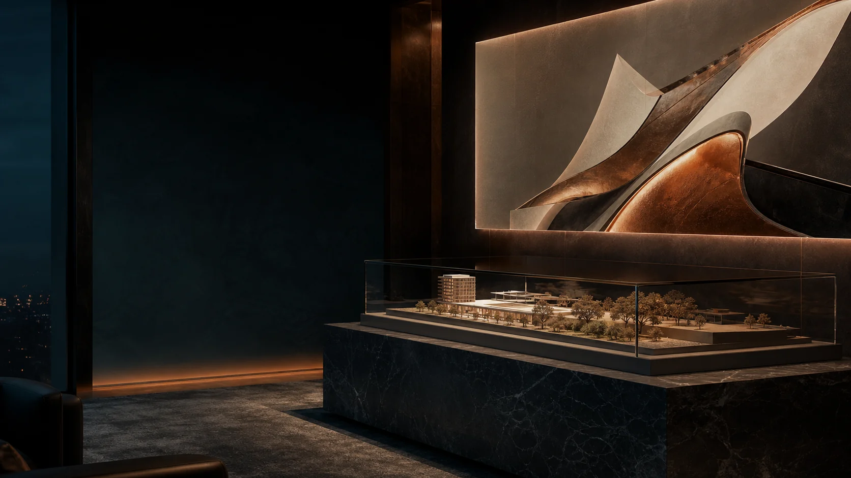 Private architectural presentation in the Studio NSQ visual language